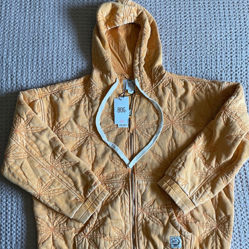 Urban Outfitters BDG Orange Weed Leaf Embroidered Jackets (NWT)